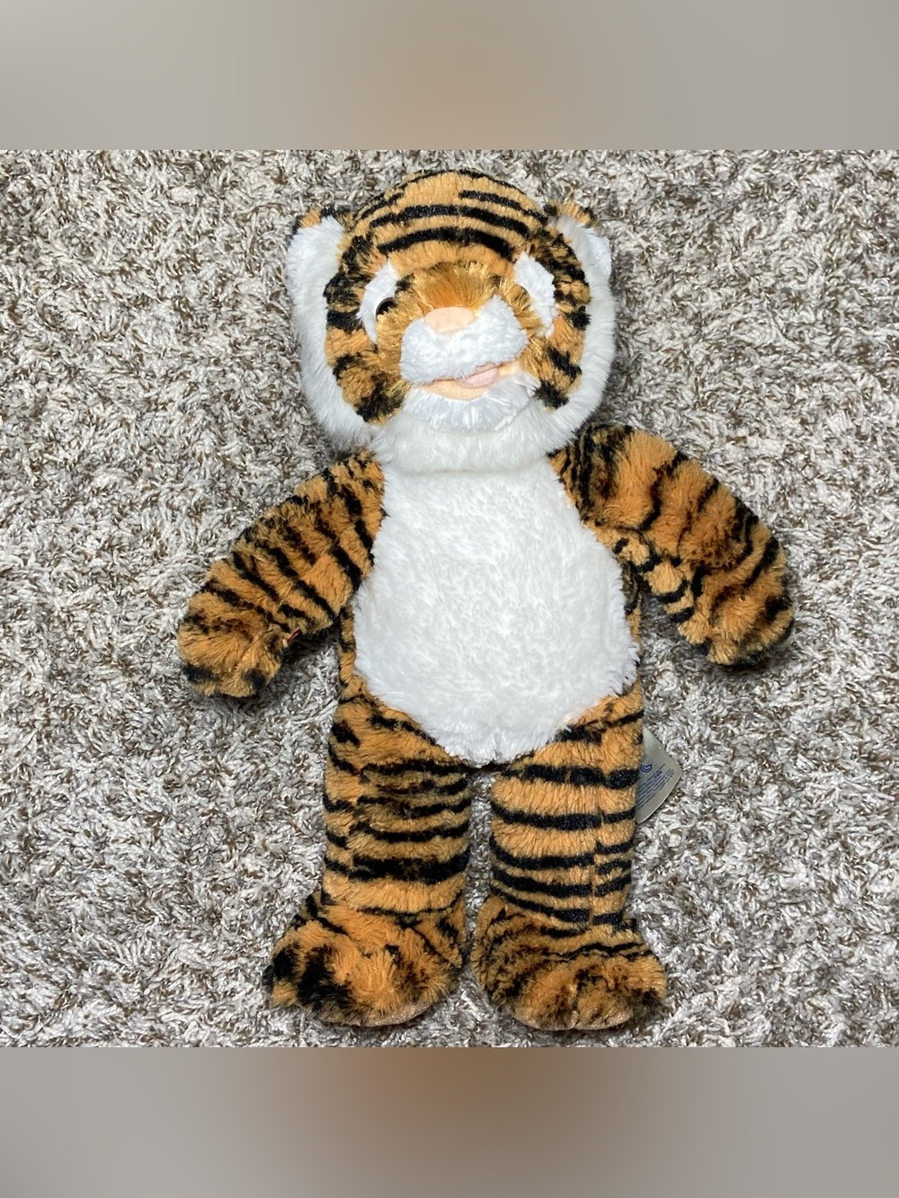 Build-A-Bear Workshop Tiger Stuffed Animal Plush Orange Black Stripes 16”
